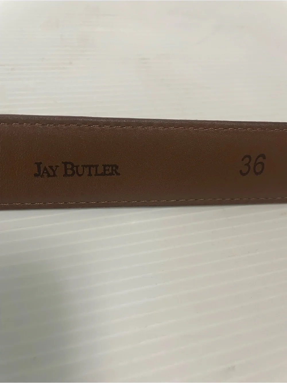 Jay Butler Maroon Suede Leather Belt Size 36